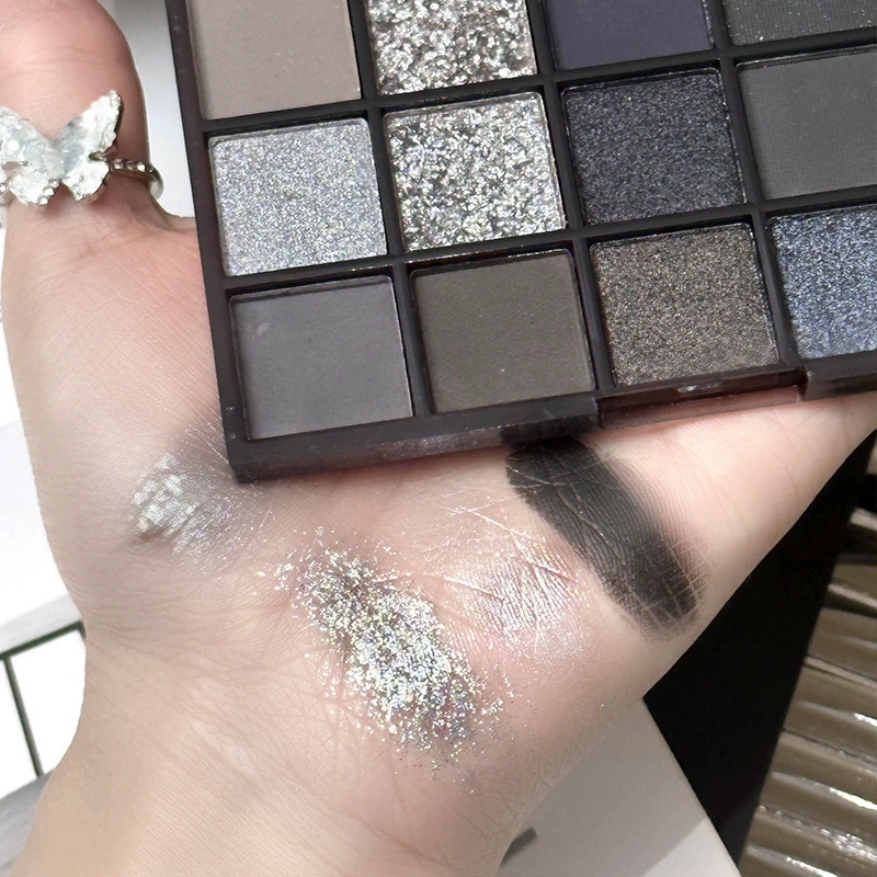 Swan, eyeshadow palette, acrylic nail sequins