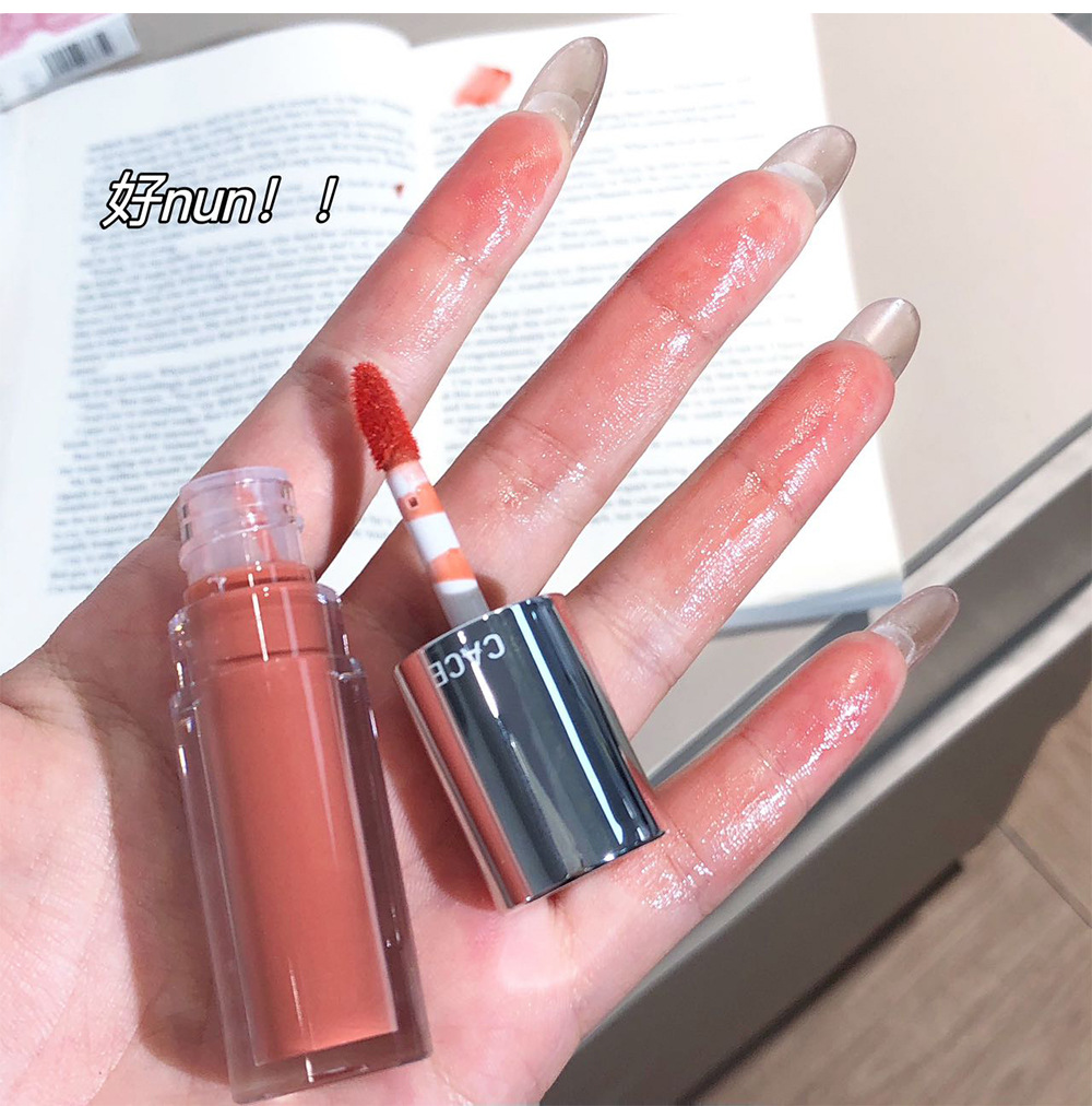CACE Silver Mirror Glass Lip Gloss Korean-style Pure, aiming to make the skin look tender and moist, with a lustrous glass and a pouty lip lipstick on Xiaohongshu Douyin undefined