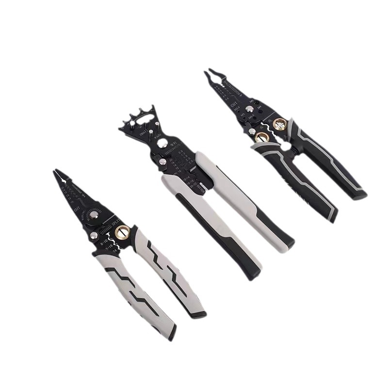 Alicates para pelar tornillos multifunción 16 en 1 de acero inoxidable para prensar y marcar Alicates para electriciadores de línea de plegado de especificaciones múltiples