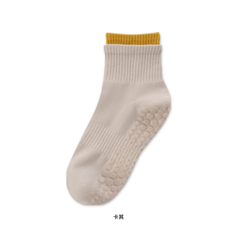 瑜伽袜子女中筒袜秋季硅胶防滑室内健身地板袜普拉提初学者运动袜|undefined