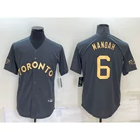 Новый 2022 All-Star бейсбольный костюм Blue Birds 6 # MANOAH27 # Elite Edition Поклонники вышитые бейсбольные майки