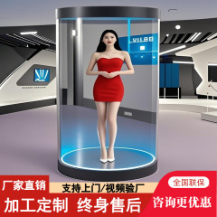 3dホログラム室AI仮想デジタル人音声対話人体復刻カメラ透明スクリーン展示棚ホログラム倉庫