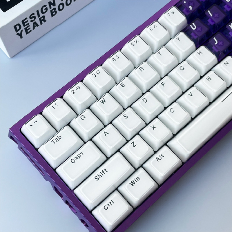 水晶果冻键帽PC高透136键全套个性客制化磁轴机械键盘|undefined
