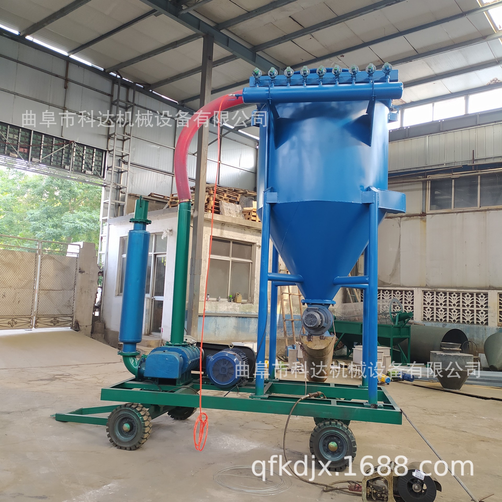 20吨产量重晶石粉气力吸灰机XWZF60米长水泥粉石英粉吸灰机