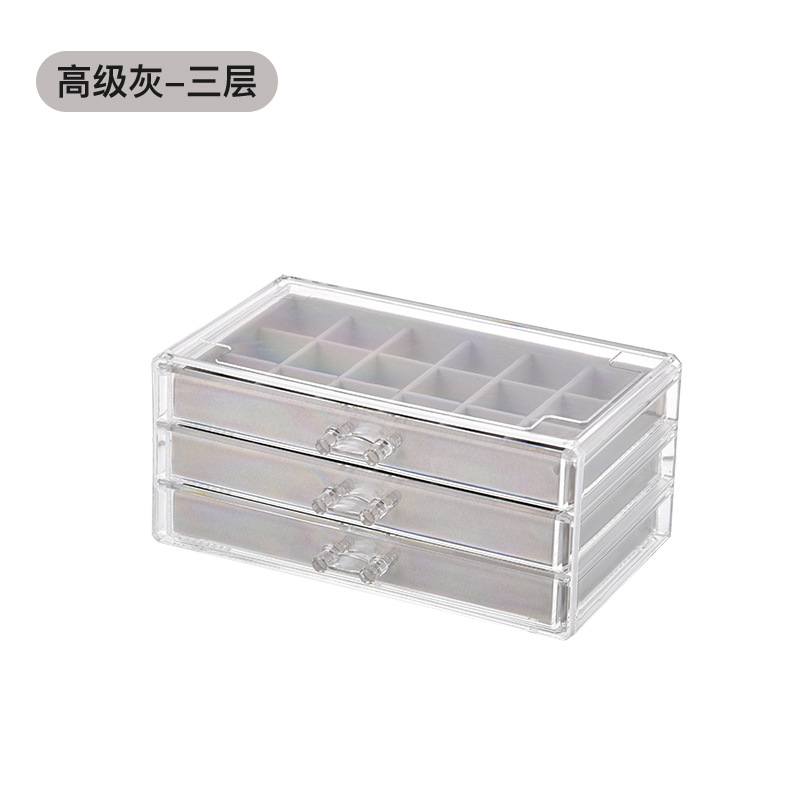 Caja de almacenamiento de joyas pendientes anti-oxidante collar acrílico de lana de alta calidad caja de joyas exquisitas artefactos