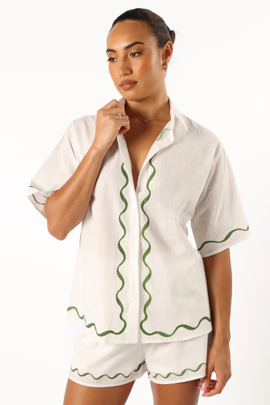 420g Weight Half Sleeve Sleeve Length Polyester Fabric Type Shorts Pants Type Pant Co-ord Set Sets Type 2 Pieces Set Quantity Holiday, Beach Occasion Turndown Neckline Regular Fit Fit Type Cartoon, Waves, Solid Color Pattern Spring&Summer Season Women's Gender Printing Design Commute Style Holiday Beach Women's Commute Cartoon Waves Solid Color Polyester Printing Pant Co-ord Set Shorts Shorts Sets 8