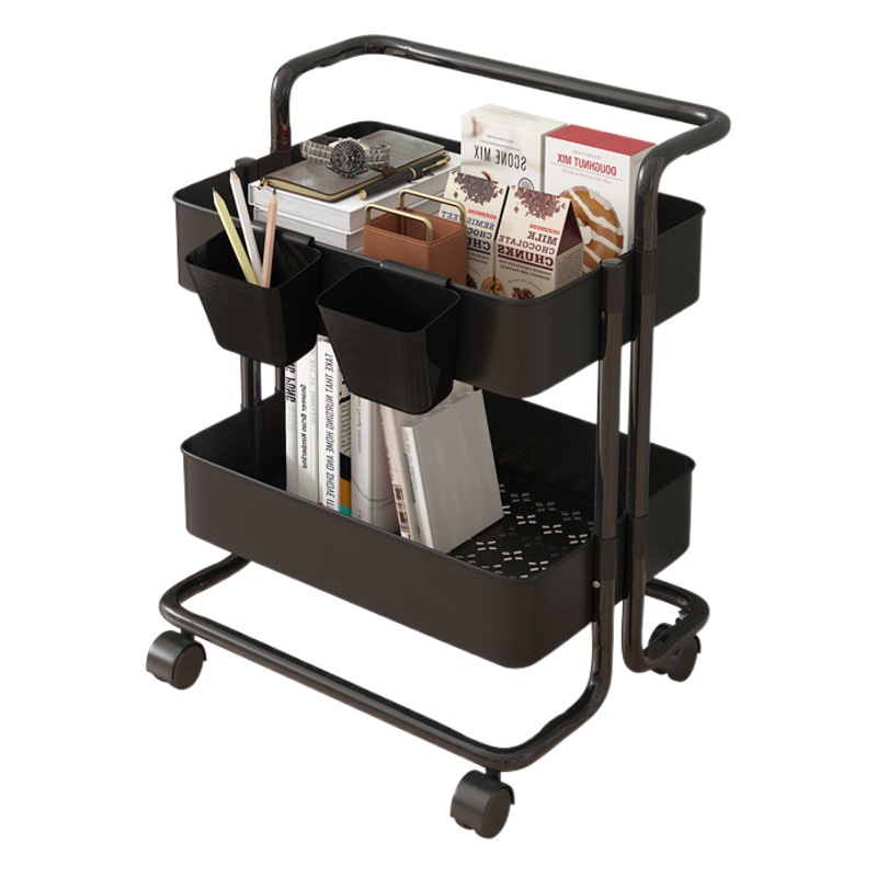 Estante de almacenamiento para carrito, carrito de almacenamiento para cocina y sala de estar, estante de almacenamiento extraíble con ruedas multicapa, carrito de almacenamiento extraíble