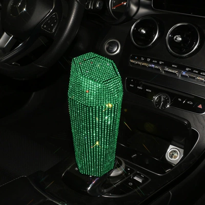 car storage bucket car | Car storage bag/box - trash-can-green-diamond