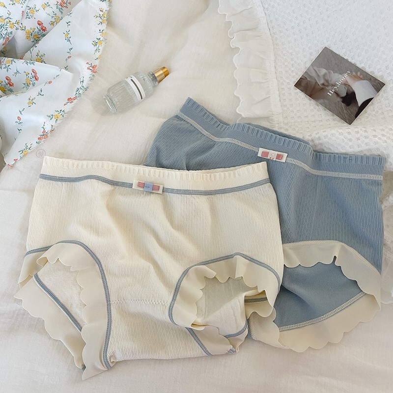 Japanese Style Modal Cotton Girls' Panties High Beauty Value Mid-waist Sweet Cute Comfortable Breathable Traceless Ladies Briefs