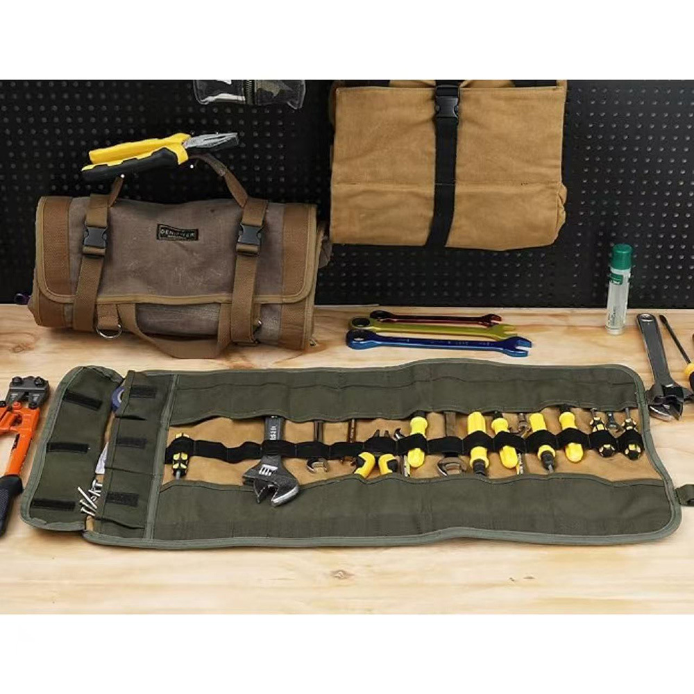 油蜡帆布卷筒工具袋工具包电工便携手提包耐磨收纳包多用途定 制