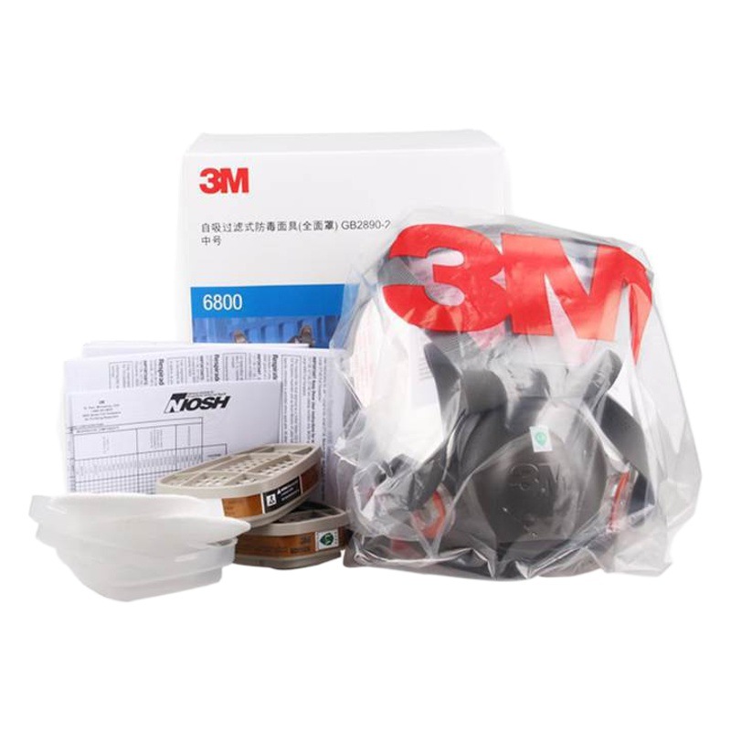 3M6800 máscara de gas protección de pintura en aerosol máscara completa especial anti-químico gas olor formaldehído anti-polvo industria