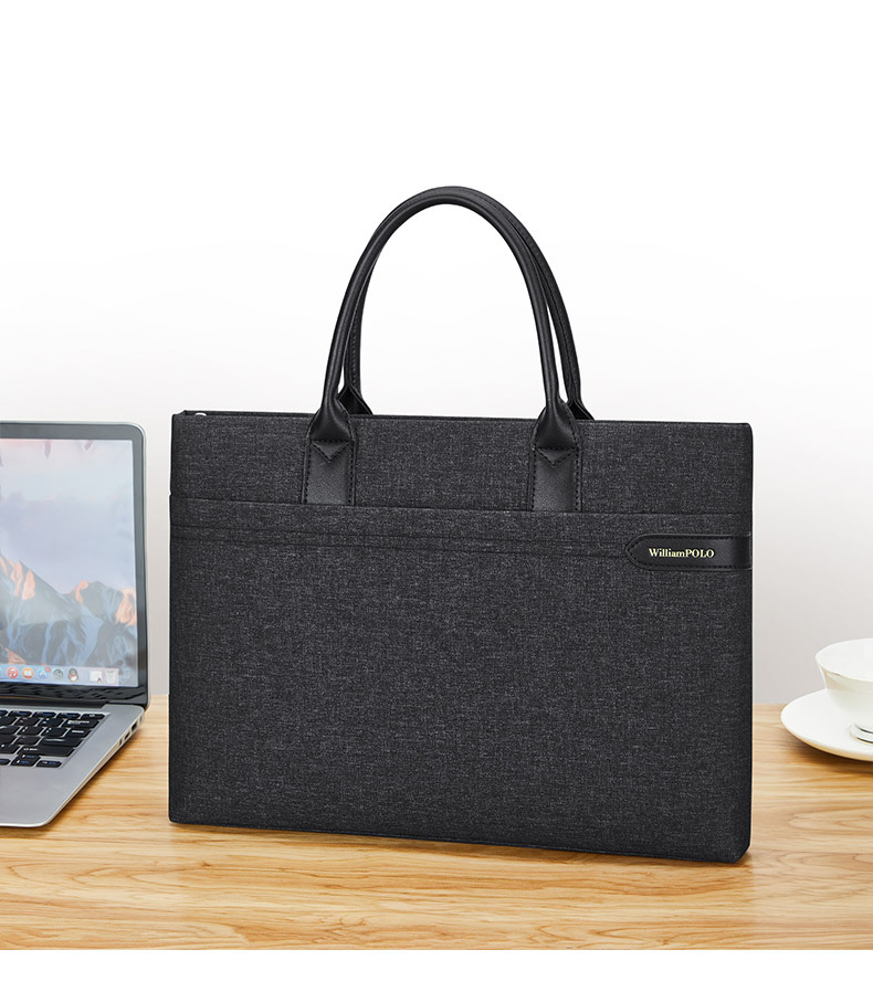 Cặp công sở nam vải canvas chống mài mòn đựng laptop đa năng chi tiết 13