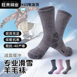 美利奴羊毛袜吸汗透气专业运动袜徒步登山滑雪袜户外加厚毛圈袜子