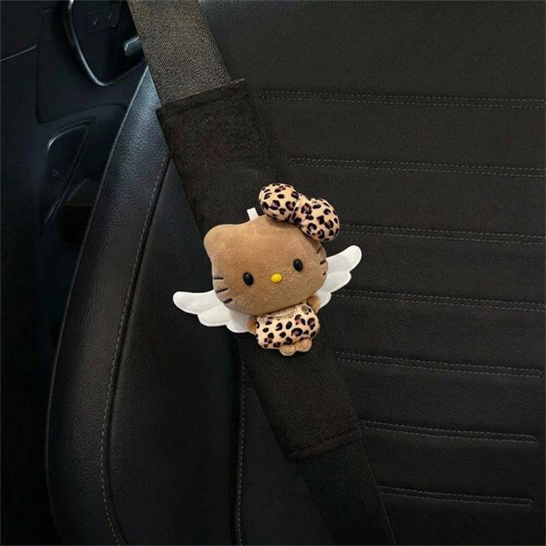 Car seatbelt shoulder pad cartoon KT cute universal seatbelt protector for men and women couples anti-strangling car protective cover