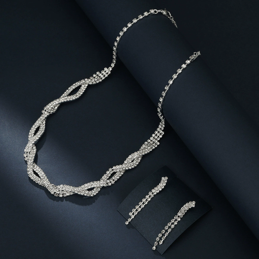 Ювелирный набор с кольцом-нелинейной формы: жемчужное diamonds ожерелье, серьги и браслет