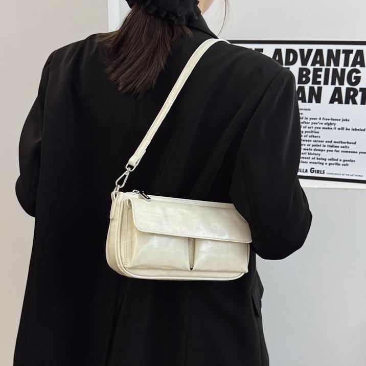 Retro versátil bolso de mujer 2025 nueva moda simple bolso de hombro casual nicho bolso de diseño de moda