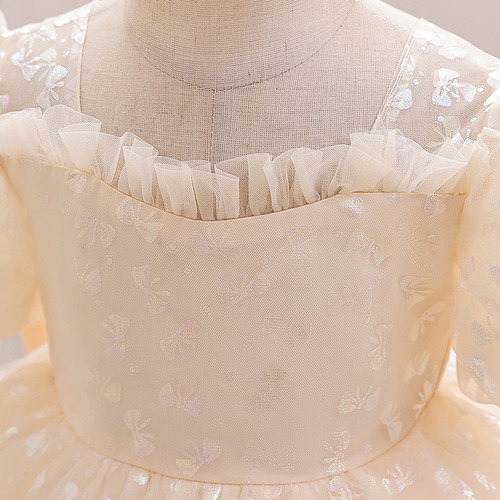 European and American baby girls' first birthday dress, new princess dress for girls, children's birthday party wedding dress, children's ballgown dress