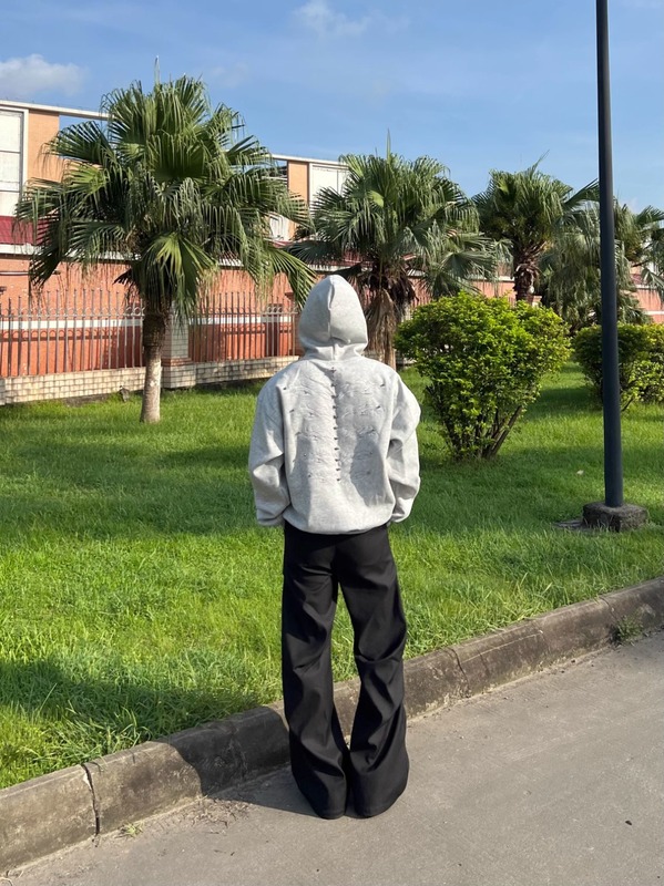 美式重磅连帽卫衣男Cleanfit复古钉珠刺绣男女生宽松休闲上衣帽衫|undefined