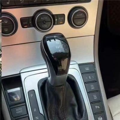 Sürətlər qutusu və əl tormozu başlıqları Automatic Transmission Modified Electronic Gear - matte-red-light-genuine-leather