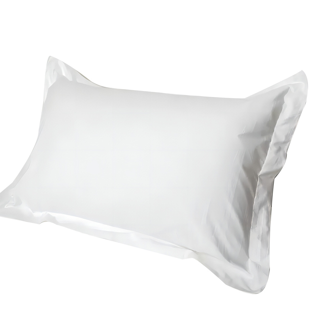 Hotel cubierta de almohada de algodón satin de hotel blanco puro conjunto de cama 60 cubierta de almohada tela de algodón satin de hierba