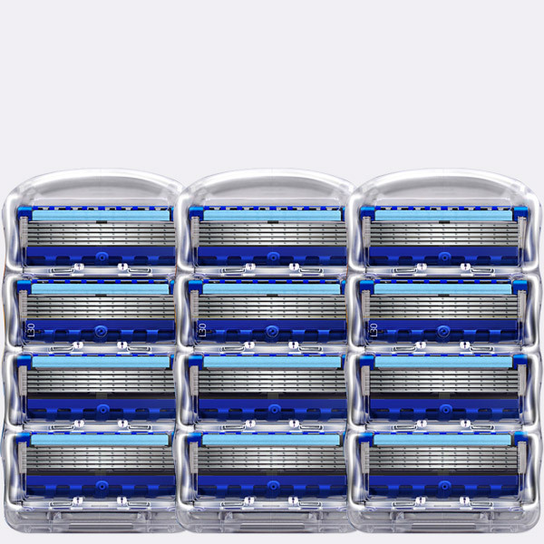 2025 nuevo hombre azul manual Geely de cinco capas cuchilla de afeitar escondida cuchilla de afeitar multicapa de acero inoxidable