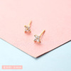 Earrings, golden small goods, silver needle, simple and elegant design, internet celebrity