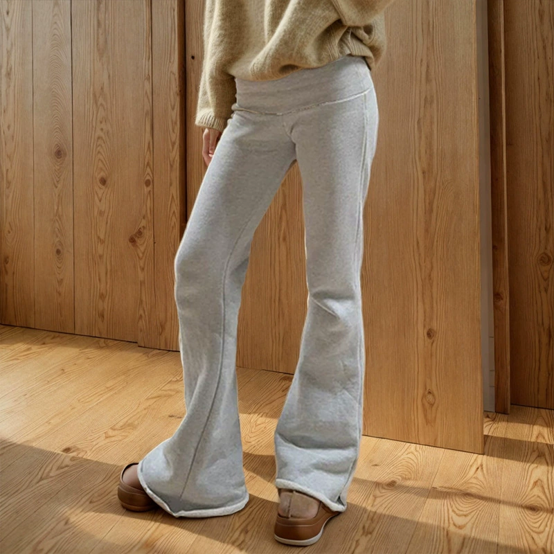 C486PT американская горячая девушка весной и осенью сплошной трикотаж эластичный с высокой талией фундамент тонкая легкая спортивная брюка