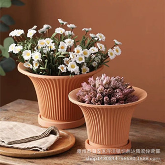 공장 가격 빨간 Amoy zakka 다육 냄비 붉은 도자기 꽃 냄비 국제 꽃 냄비 다육 질 세라믹 공예