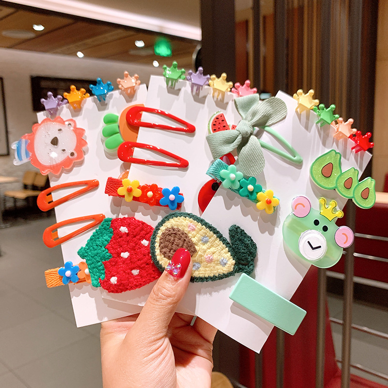 Korean Style Children's Cute Cartoon Bow Fruit Animal Hairpin display picture 1