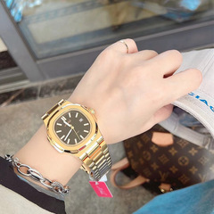 TT天塔鸚鵡螺方形鋼帶日曆手錶女士復古小眾設計網紅同款個性簡約