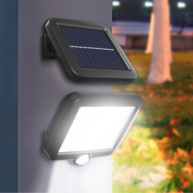 Nueva lámpara solar para exteriores, cuerpo humano doméstico, luz de calle impermeable automática, foco de iluminación, lámpara de pared de jardín súper brillante
