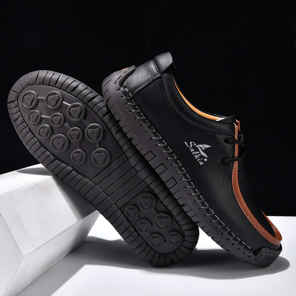 Giày lười unisex cỡ lớn 48, mũi tròn, mặt vải lanh, đế bằng gót thấp, dây buộc phía trước — 2801 Vàng kim, 2801 Xanh lá cây táo, 2801 Xanh đậm, 2801 màu xanh chi tiết 7
