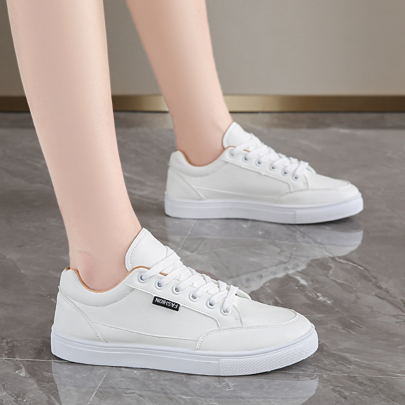 Fashionable white sneakers