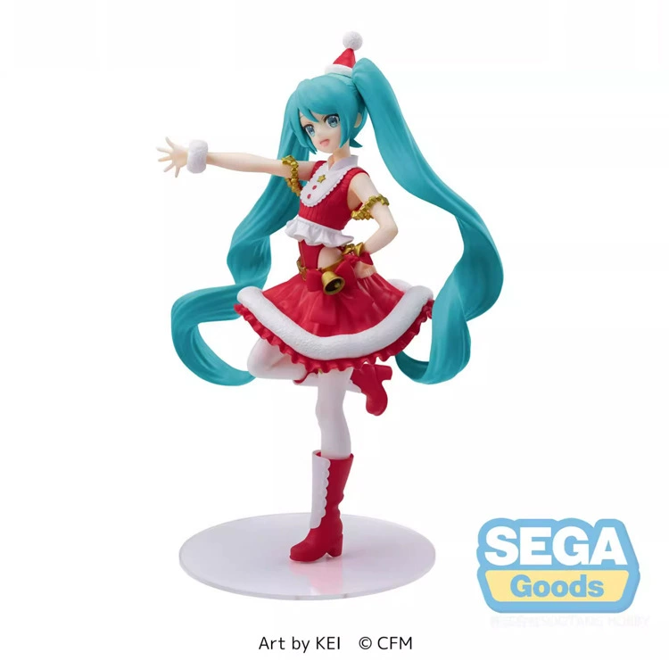 Оригинальная и подлинная костюм SEGA Hatsune Miku Рождество зимнее платье сценическое костюм мировой план сцены фигурка