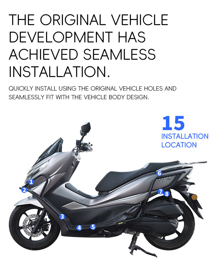 Suitable for Haojue UHR150 crash guards, front and rear exhaust pipe bumpers, motorcycle protection, anti-collision enclosure modification