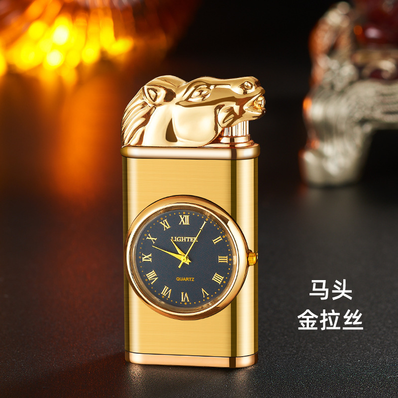 말 머리-골드 브러시드