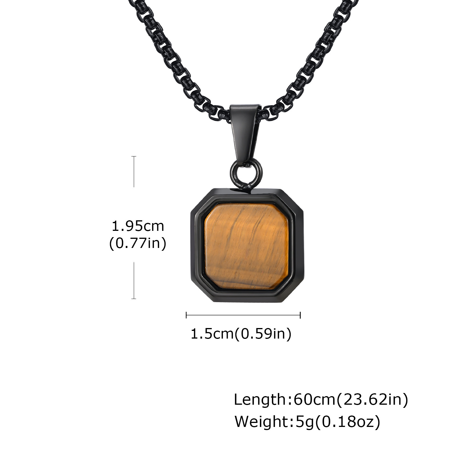 호안석 펜던트 블랙 (체인 미포함)