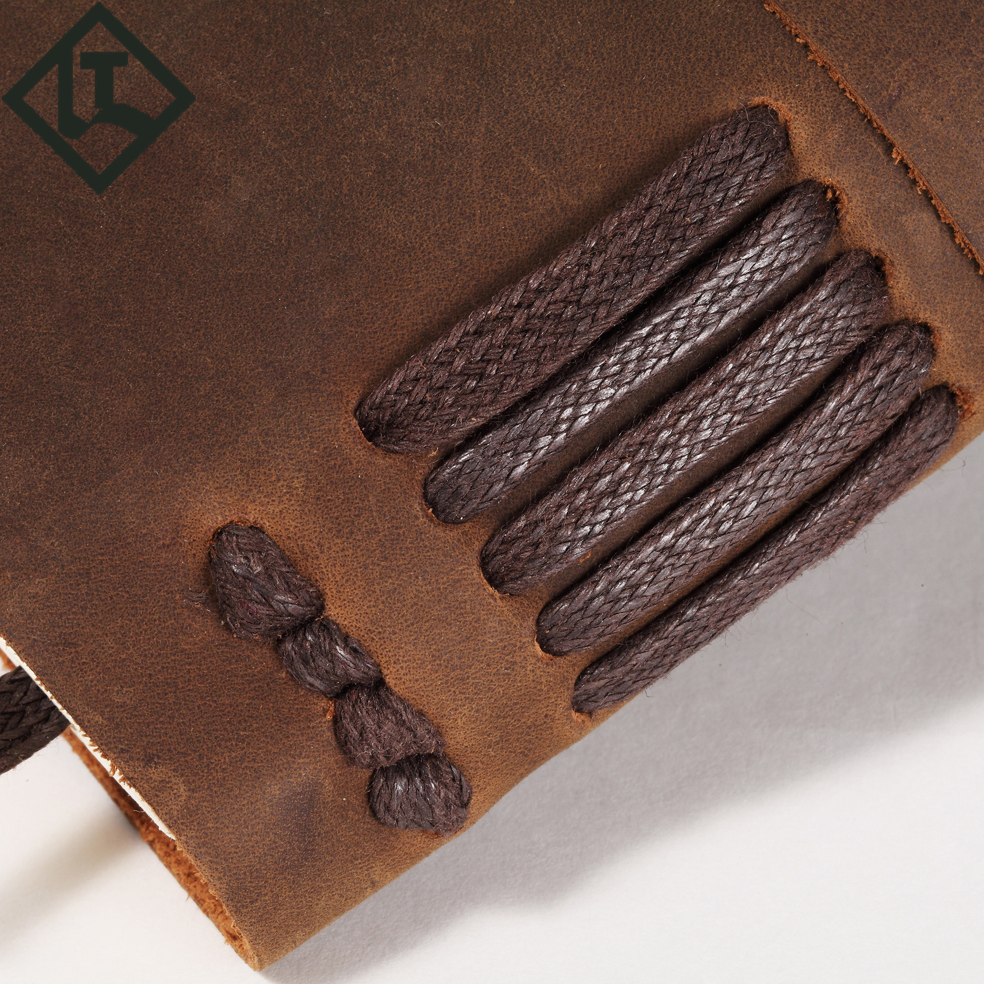 新款复古笔记本 亚马逊疯马皮活页日记本 旅行真皮礼品记事本欧美