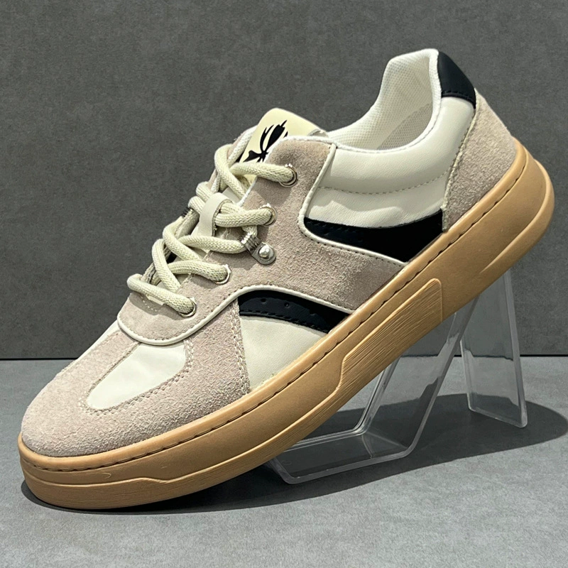 Мужская ретро моралистская обувь 2024 осенняя мужская обувь с толстой подошвной повседневная обувь мужская кожаная мода универсальная плоская доска обувь