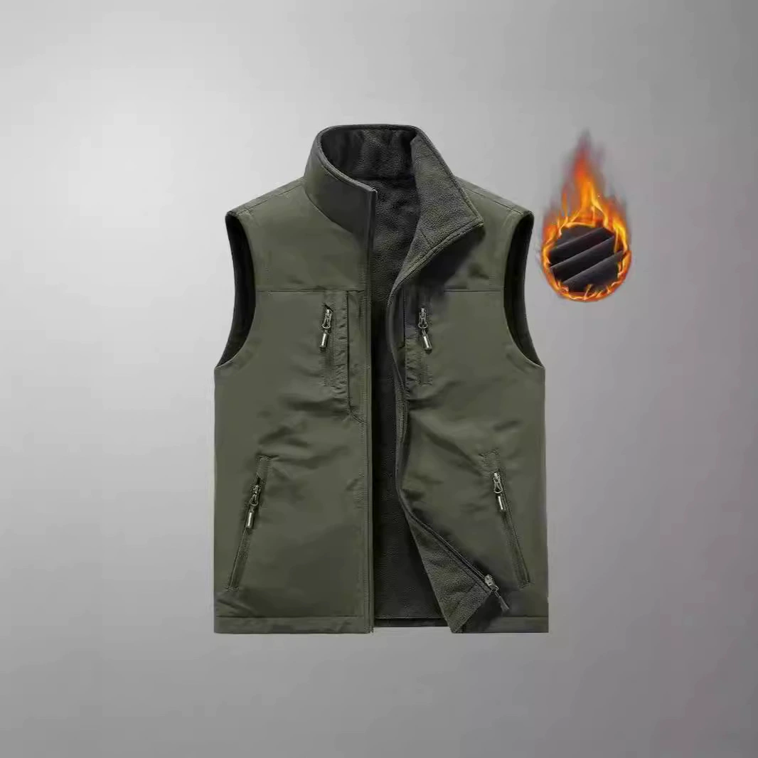 Double-sided travel sports warm vest, plus size