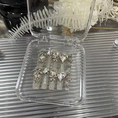 淺來美甲廠【原創】奢華滿鑽婚甲天花板財閥千金可拆卸穿戴甲