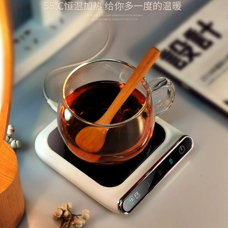 Новая теплая белая подставка с постоянной температурой, трехступенчатая подставка с контролем температуры, креативный подарок, USB, перезаряжаемая изоляционная подставка