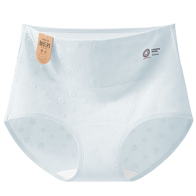 Renovación de la tecnología patentada estándar Consejos para lavar y reemplazar entrepierna larga cintura alta talla grande entrepierna antibacteriana entrepierna de algodón puro calzoncillos para mujer