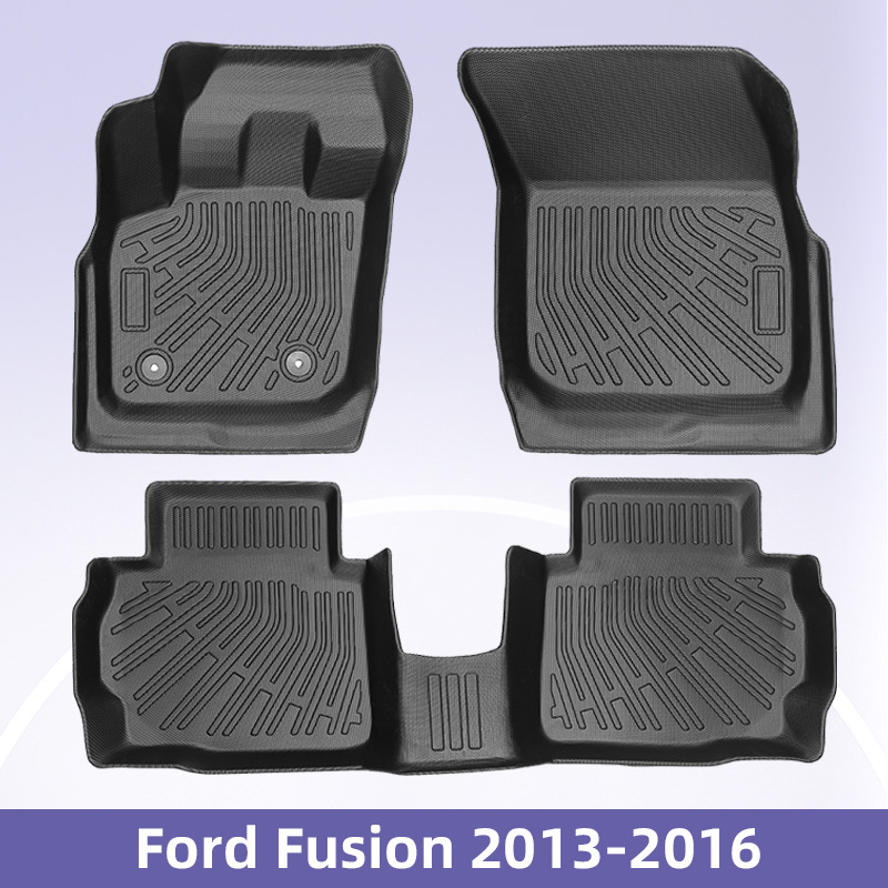 Para Ford Fusion 2013 - 2016 3D TPE para todos los tiempos Cojín de pie Cojín de maletero