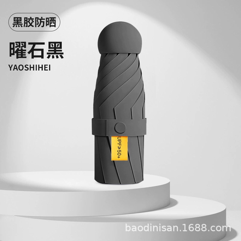 Umbrella, small capsule solar-powered, sun protection, UF-protection