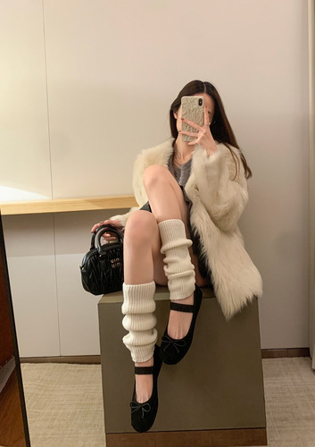 666-8 [Huidong Yixinda] Miu-style girl_Bow elastic band flat ballet shoes women's singles shoes