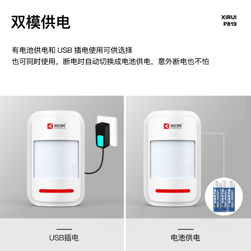 赤外線人体センサー家庭用遠隔無線知能防犯警報器入り口防犯システム検出器|undefined