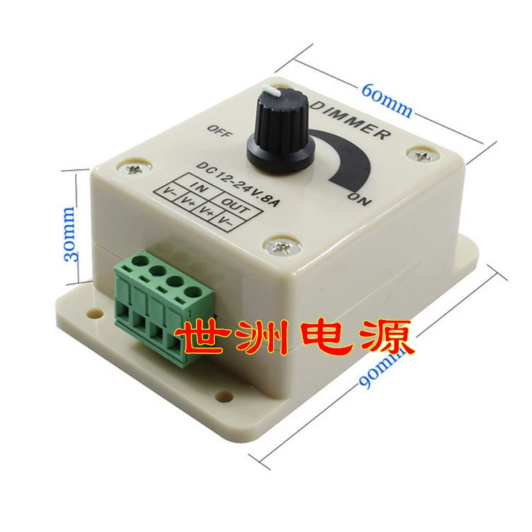 Manual knob shit device 8A LED monochrome plastic controller 12-24V knob light switch