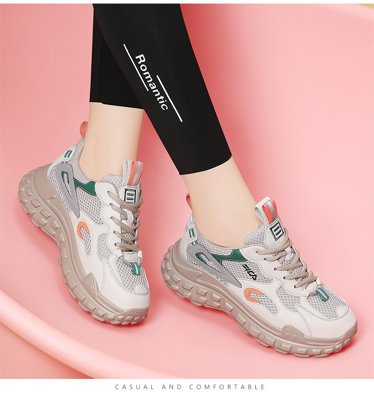 Giày sneaker nữ đế dày chunky da thật mỏng thoáng khí mùa hè 2025, gót 5 cm — 11253-2 Mẫu thoáng khí mùa hè màu trắng và xanh lá cây/chiều cao gót 5cm, 11253-1 Xám xanh nhạt nhung/chiều cao gót 5cm, 11253- 2m Màu xám phong cách thoáng khí mùa hè/chiều cao gót 5cm, 11253 xanh xám chiều cao gót 5cm chi tiết 10
