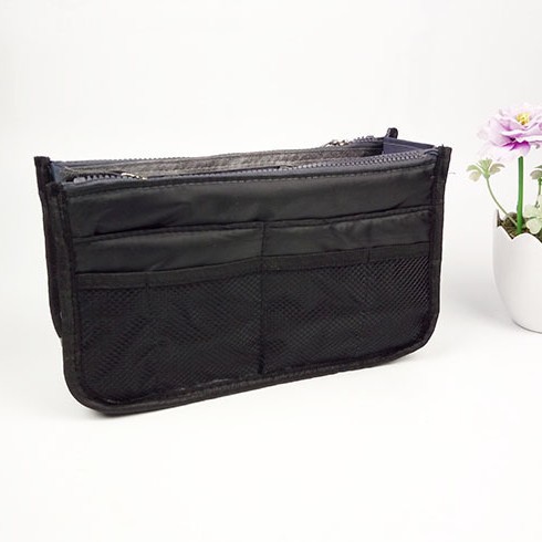 Bolsa de almacenamiento multifuncional plegable doble, bolso de gran capacidad, bolsa de clasificación engrosada, bolsa digital de viaje, almacenamiento mediano